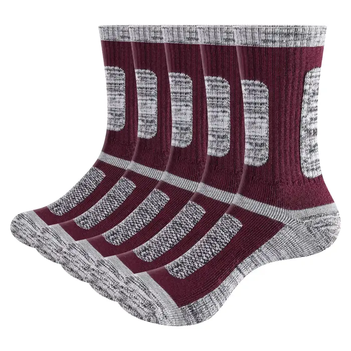 YUEDGE Chaussettes pour hommes, chaussettes athlétiques rembourrées et absorbant l'humidité, 5 paire
