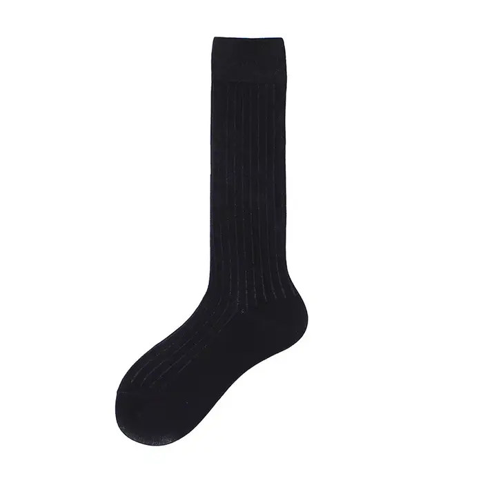 Chaussettes en coton pour hommes mi-mollet travail de bureau robe formelle chaussettes d'affaires po