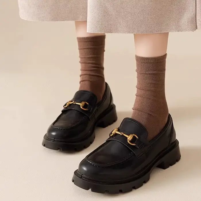 3/6/12 paires de chaussettes mi-tube simples et confortables pour femmes