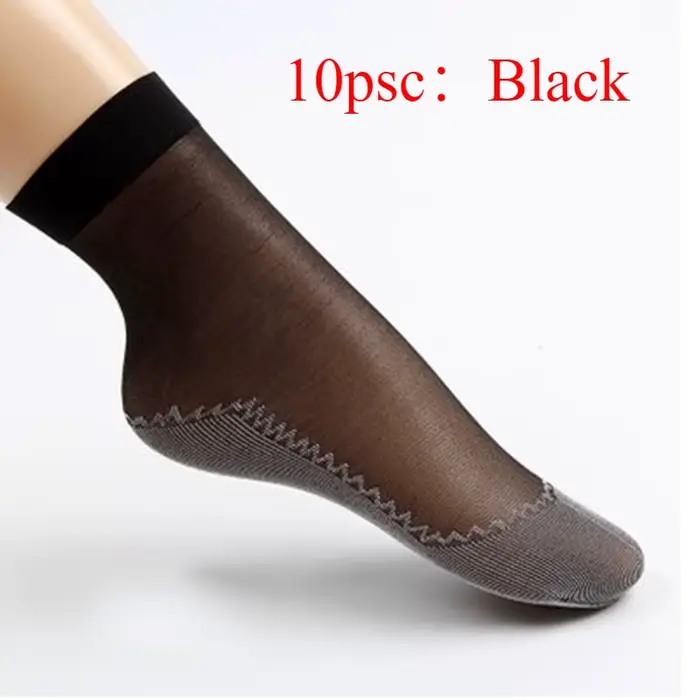 10/20 paires de chaussettes courtes femmes ultra-mince élastique dentelle chaussette transparente fe