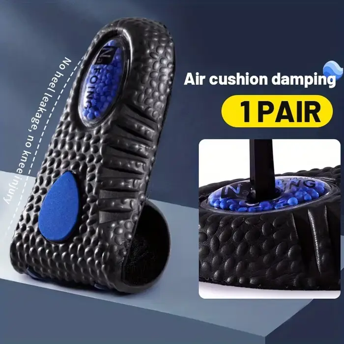 Semelles intérieures de Sport à Absorption des chocs, coussin d'air EVA vert, Support de voûte plant