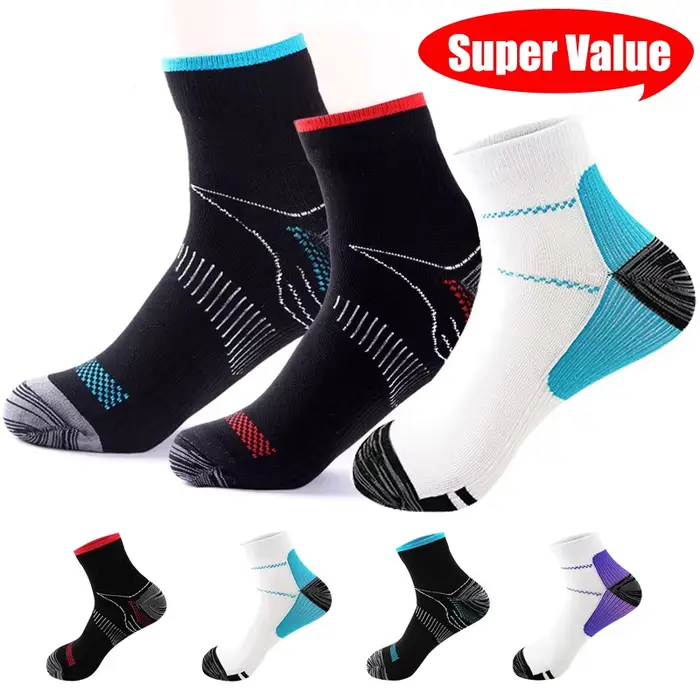 1 paire de chaussettes pour fasciite plantaire avec soutien de la voûte