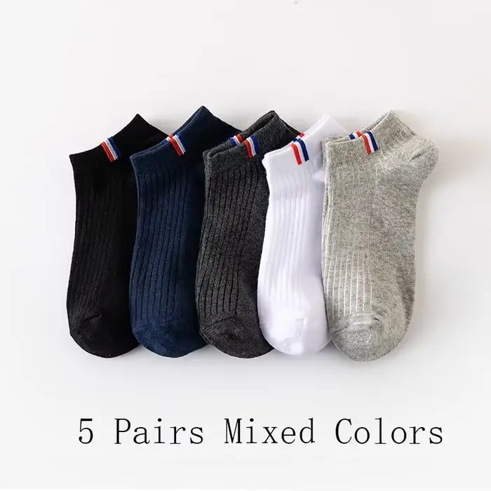 Chaussettes basses pour hommes, respirantes, fines, en coton, décontractées, invisibles, absorbant l