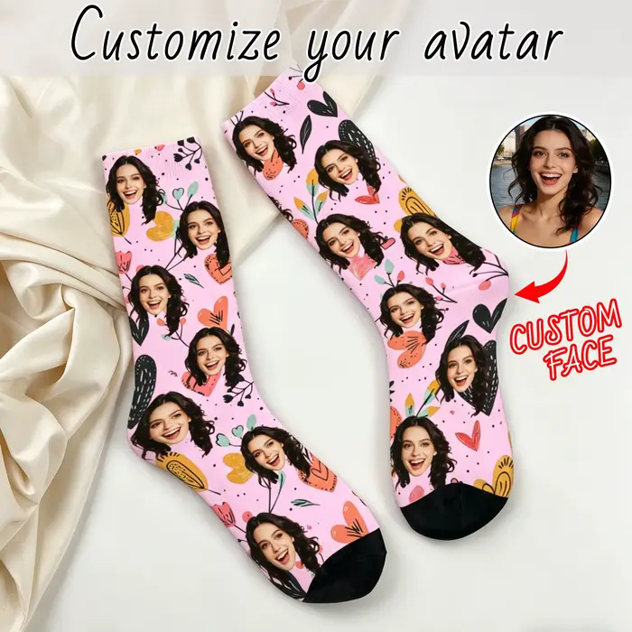 Chaussettes personnalisées avec photo de visage