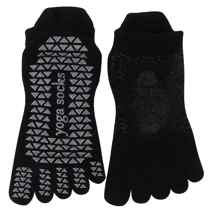 Chaussettes de Yoga à orteils pour femmes, antidérapantes, de haute qualité, à cinq doigts, Pilates,