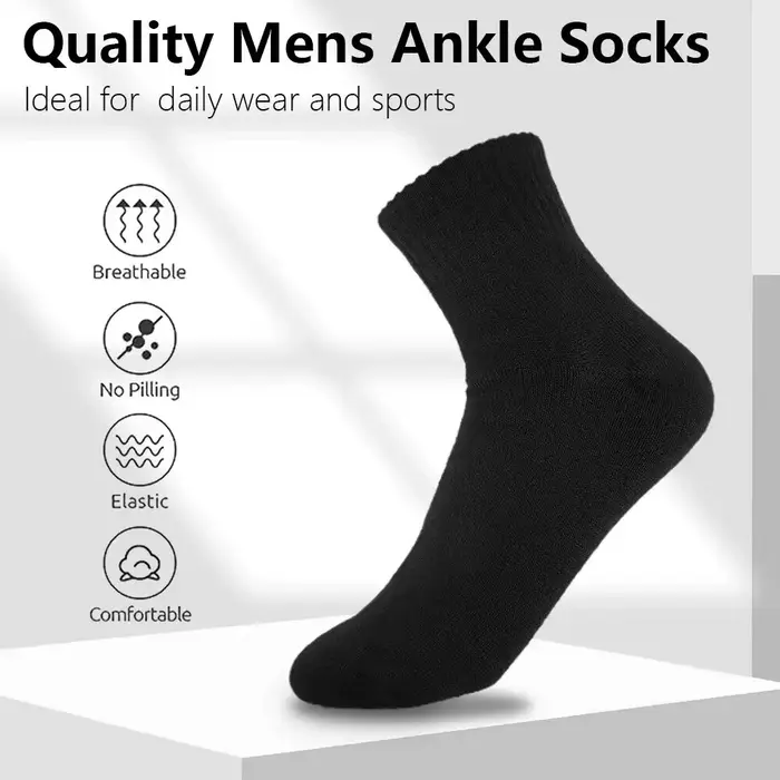 Chaussettes mi-mollet pour hommes 10/5/3/1, chaussettes en coton pour toutes les saisons, couleur un